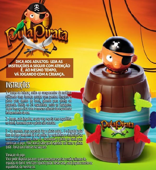 Jogo Pula Pirata - Estrela - BRINKEDO LEGAL