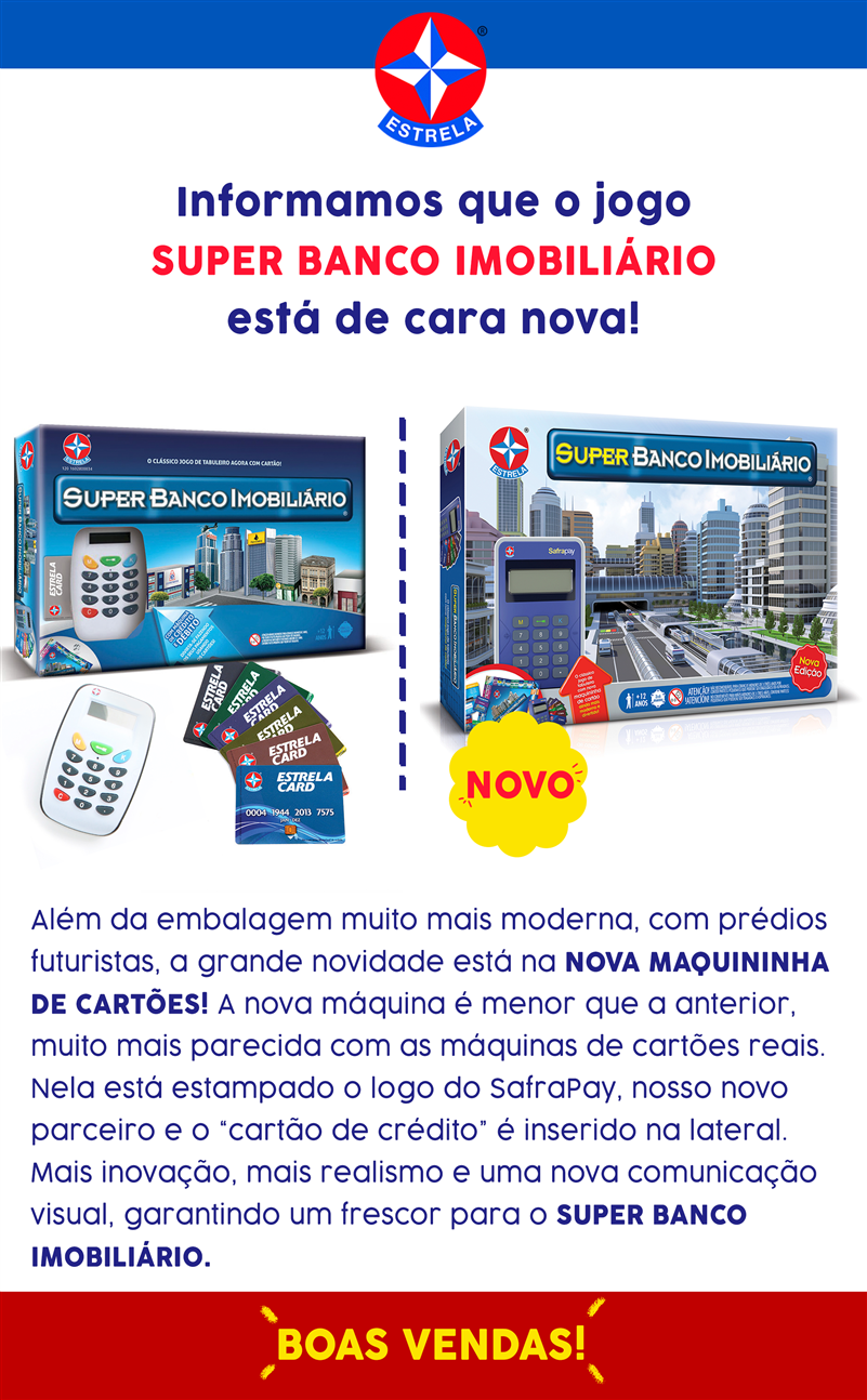 Super Banco Imobiliário Jogo Tabuleiro - Estrela