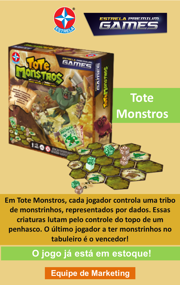 Jogo de Tabuleiro Board Games Tote Monstros: Estrela Premium Games